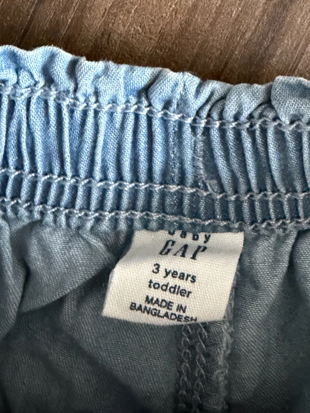 GAP Light Blue High Waist Ruffle Hem Shorts